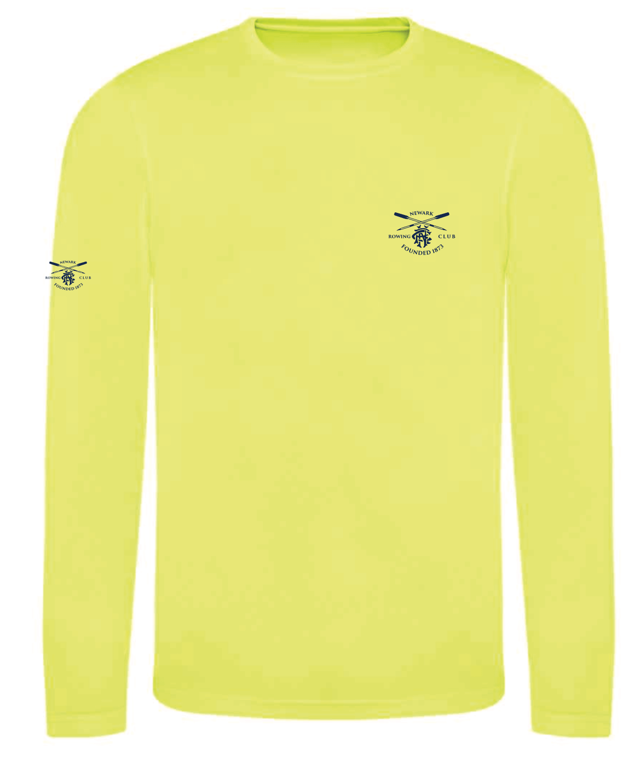 Newark Rowing Club Neon Yellow LS Basleayer unisex