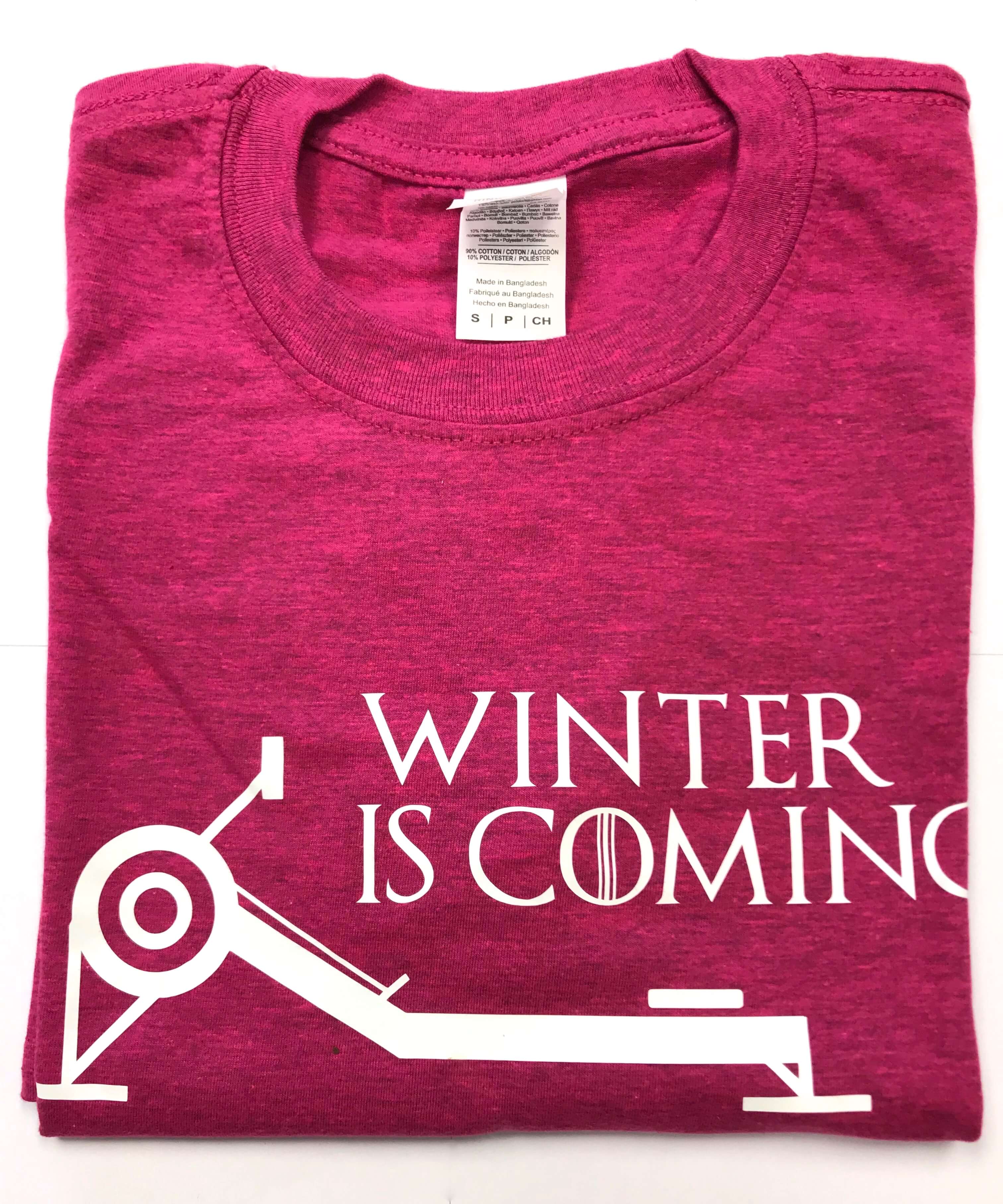 Winter is Coming Unisex S/S Tee Heather Pink
